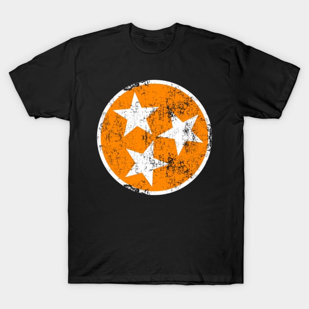 Orange White Tennessee Flag T-Shirt by SnugFarm